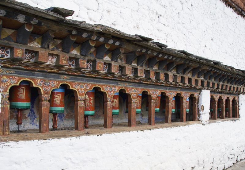 Prayerwheels-Paro, Bhutan